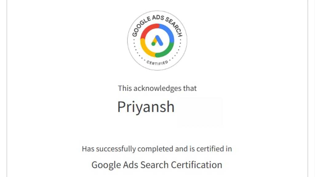My Digital Chain certificate